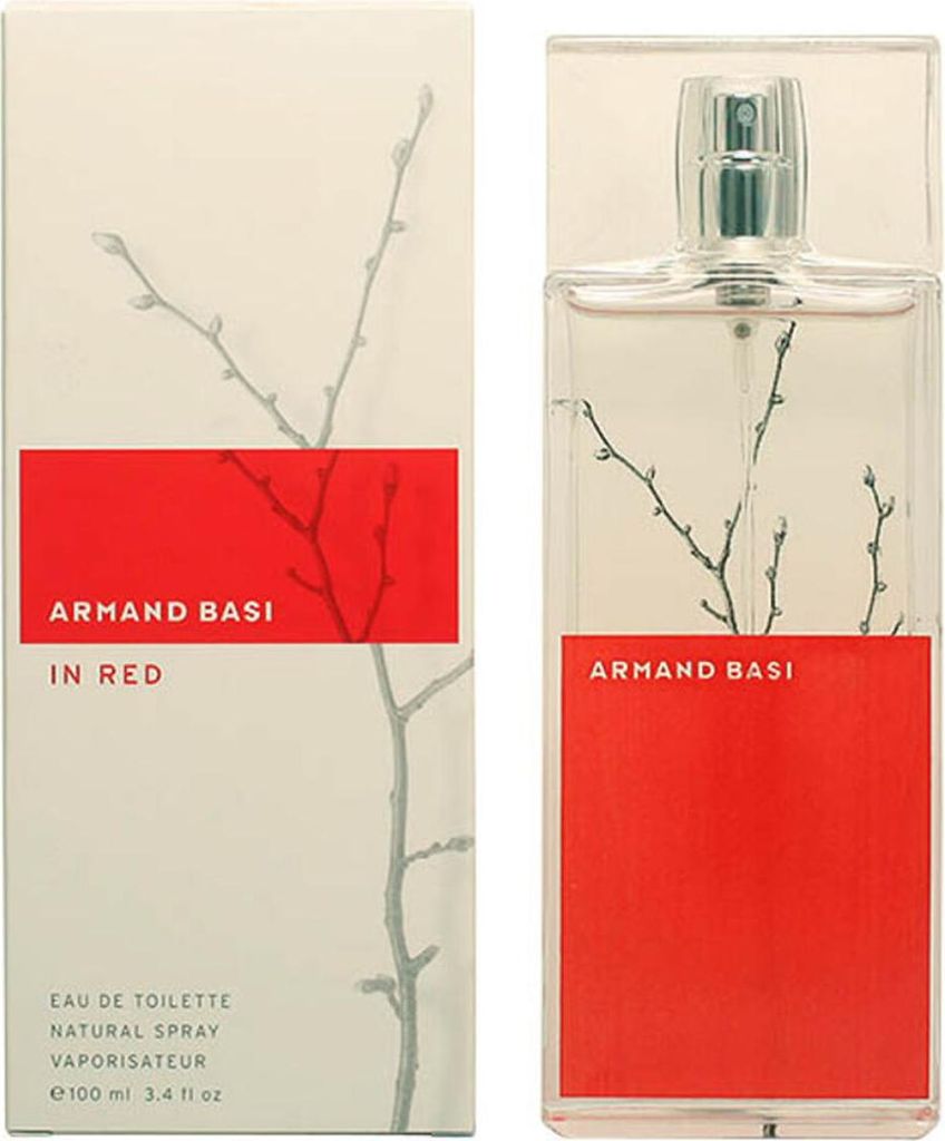 A box and bottle of Armand Basi In Red eau de toilette.