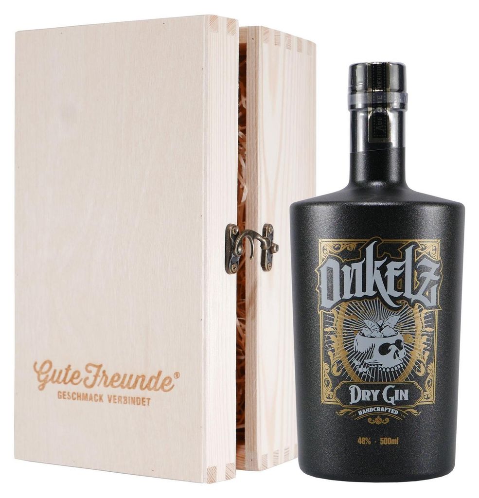 Böhse Onkelz Dry Gin mit Geschenk-Holzkiste Produktbild 