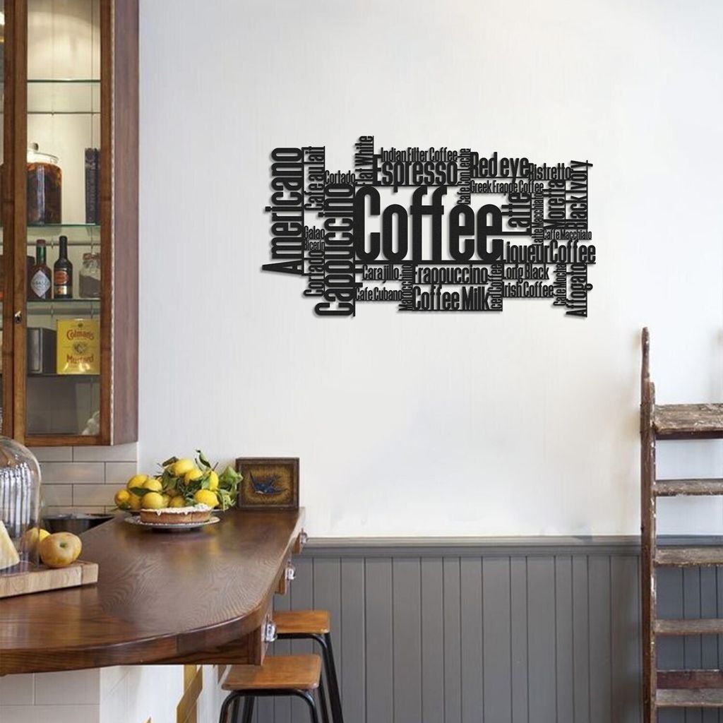 Wallity, Etta- ATP1138, Schwarz, Sonstige Wohndekorationen, 92 x 50 cm, 100% Stahl (Dicke: 1