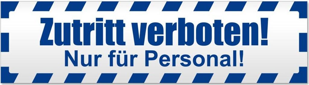 Zutritt verboten Personen gestreift Magnetschild Schild magnetisch