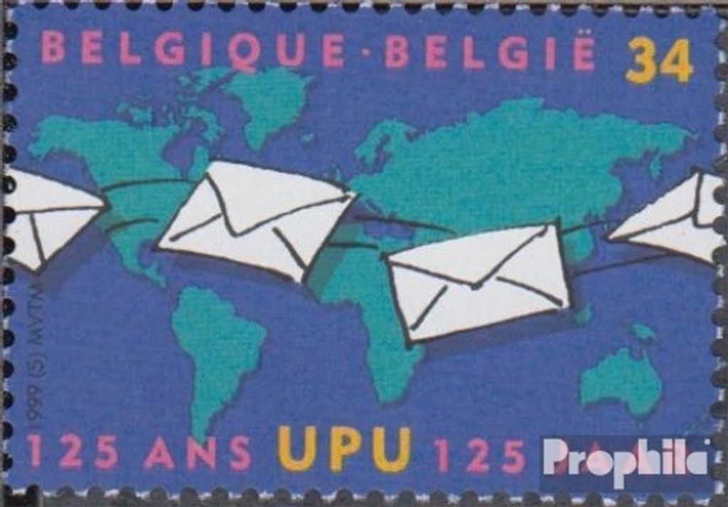 Briefmarken Belgien 1999 Mi 2866 (kompl.Ausg.) postfrisch 125 J . Weltpostverein