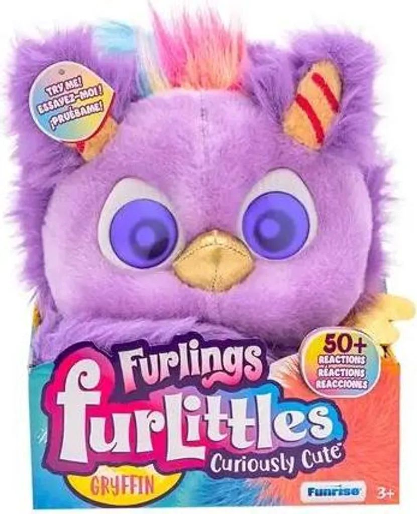 Grande peluche Gryffin l'aventurier en coton doux 40cm aux détails dorés