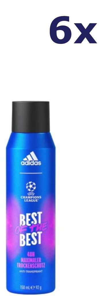 6x Adidas Champions League 48H Dry Protection 150ml Produktbild 