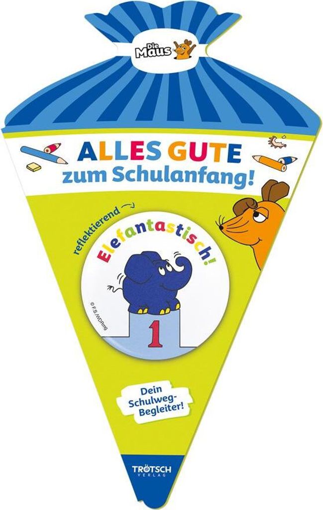 Trötsch Die Maus Schulwegbegleiter Button Elefant