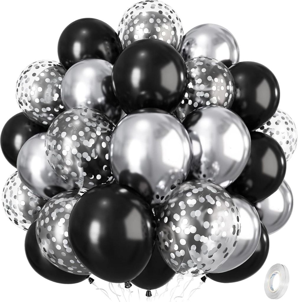 Set di palloncini in lattice 35 pezzi Party Capodanno Nero Immagine del prodotto 