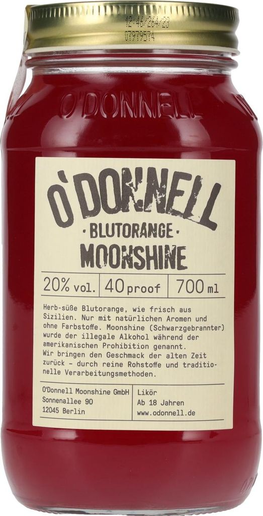 O'Donnell Moonshine - Blutorange - Sommeredition 0,7l Produktbild 