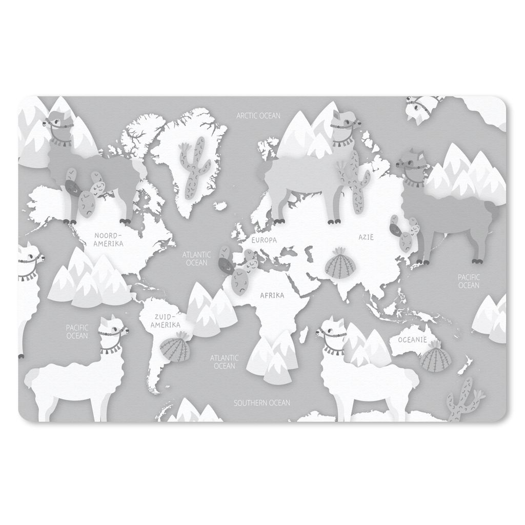 MuchoWow® Mauspad Mousepad Alpakas und Berge auf einer Produktbild 