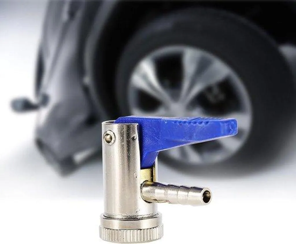 Embout de gonflage rapide universel en métal bleu pour pneus 6 mm