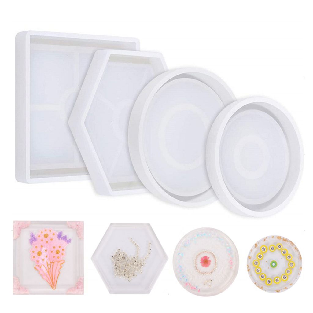 Resin Silikonformen Inklusive Rund, Quadrat, Hexagon Produktbild 