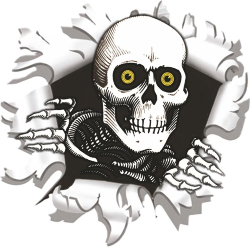 Hermann Schütz Aufkleber Einschussloch 90mm Motiv Totenkopf Produktbild 