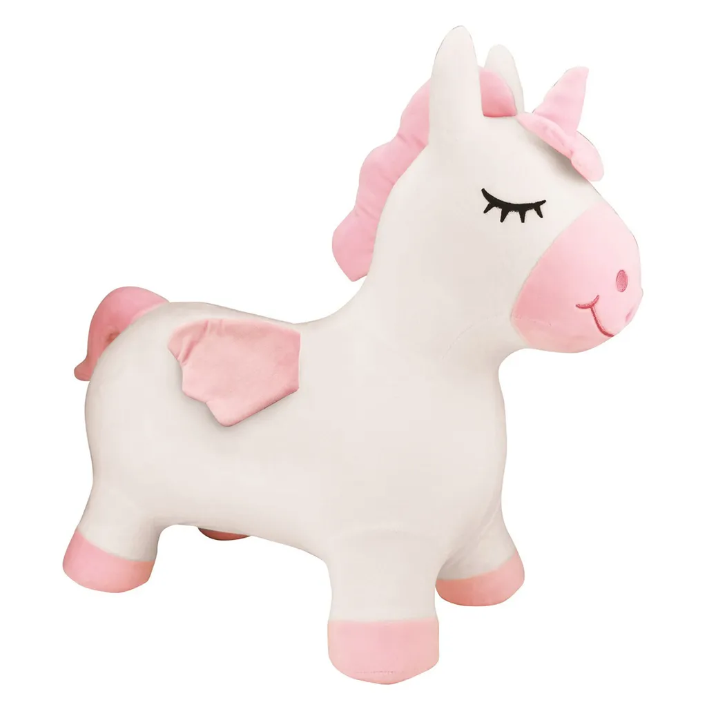 Licorne Sauteuse en Peluche : Fini les Chutes avec ce Jouet Stable