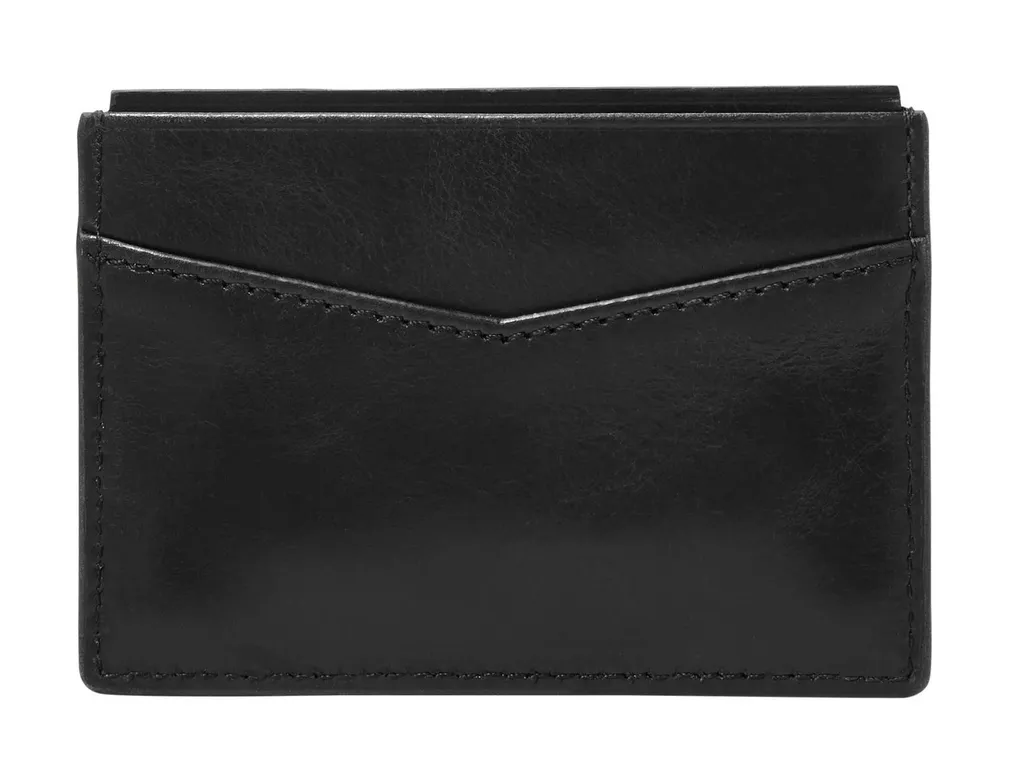 Fossil Ryan Card Case Pelle Black | Portacarte Robusto RFID per Uomo