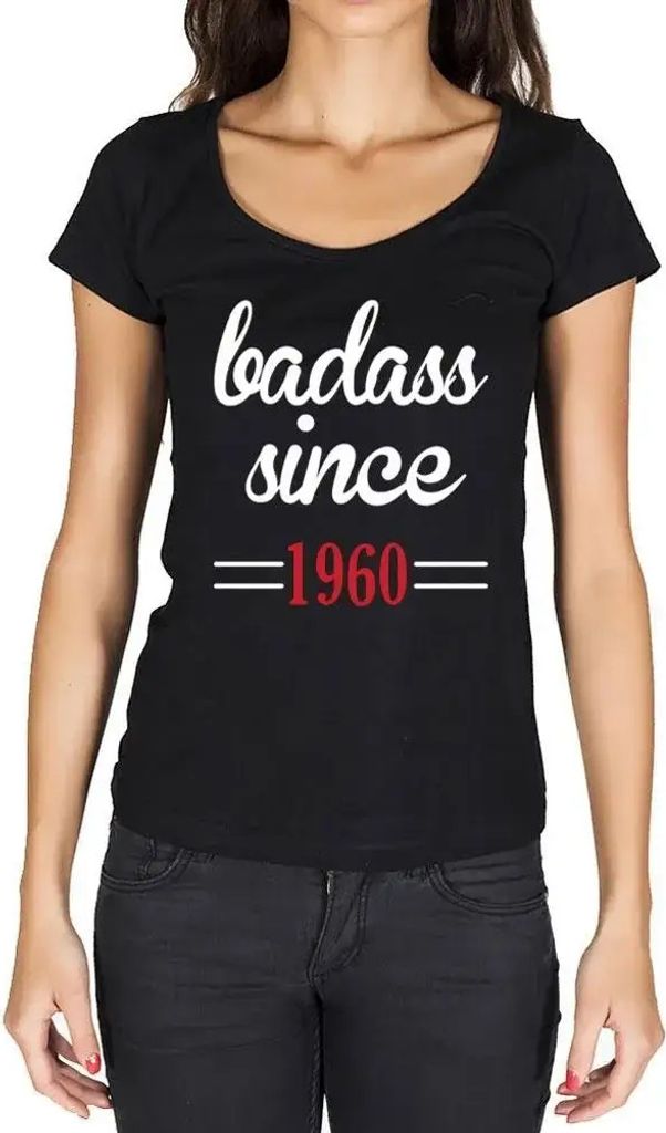 Damen Grafik T-Shirt Knallhart seit 1960 – Badass Since 1960 – Geschenk 64. Geburtstag Jahrestag 64 Jahre Jubiläum 64 Jährige Frau Jahrgang 1960