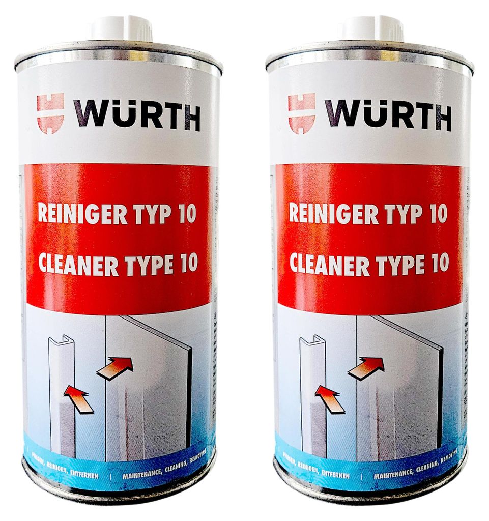 2 x 1000 ml Würth Kunststoffreiniger Leicht Anlösend Typ 10 Produktbild 