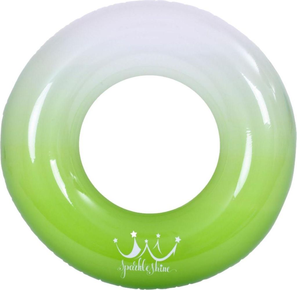 Schwimmring Regenbogen 90 cm – Grün/Weiß, robustes PVC, für Pool, See & Meer, JLeisure