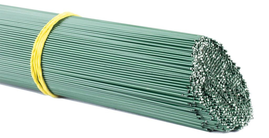 Steckdraht, grün lackiert - 1,00 mm x 450 mm,, 2,5 kg Produktbild 