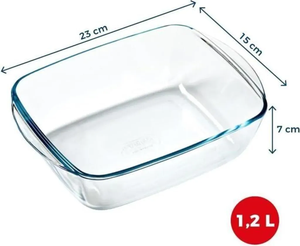 Stampo per friggitrice ad aria, PYREX, rettangolare, vetro borosilicato, 23 x 15 cm - 3