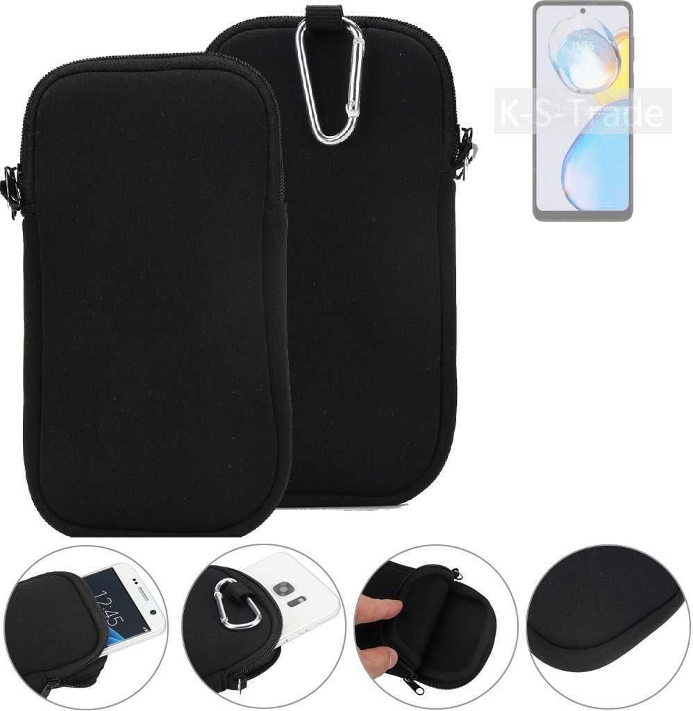 K-S-Trade Neopren-Hülle Handyhülle kompatibel mit Motorola Moto E32 India Schutzhülle Neoprenhülle Sleeve Schutz-Hülle Gürtel Tasche Case