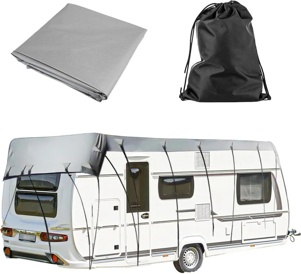Bâche camping-car 6.5m anti-infiltration et UV pour toit caravane