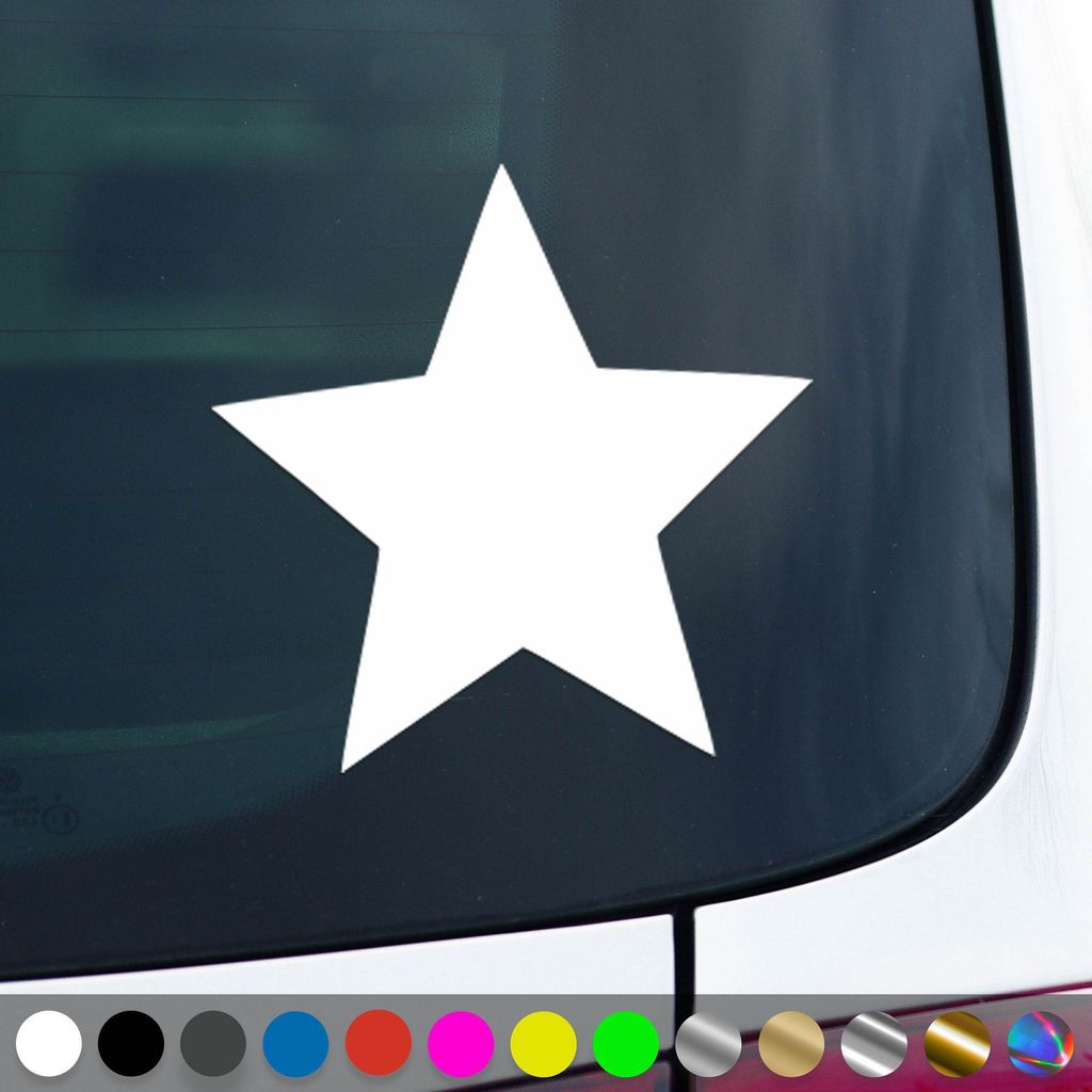 PantherPixel Stern Aufkleber Sternenstaub Sternenhimmel Sternchen Sticker Auto Geschenkidee Farbe Weiss