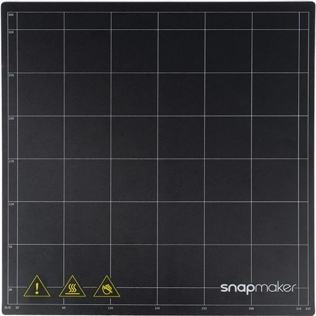 Surface d'impression auto-adhésive pour imprimante 3D Snapmaker A350 noir