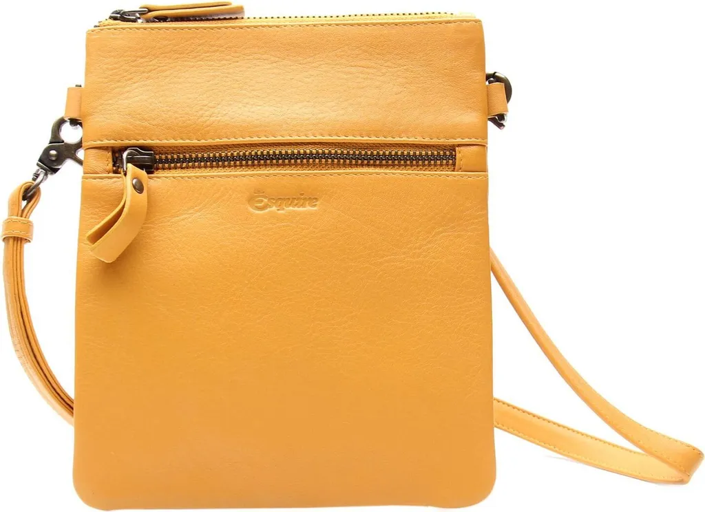 Borsa Tracolla Esquire Peru Small Pelle Curry Giallo Scuro - Casual Style