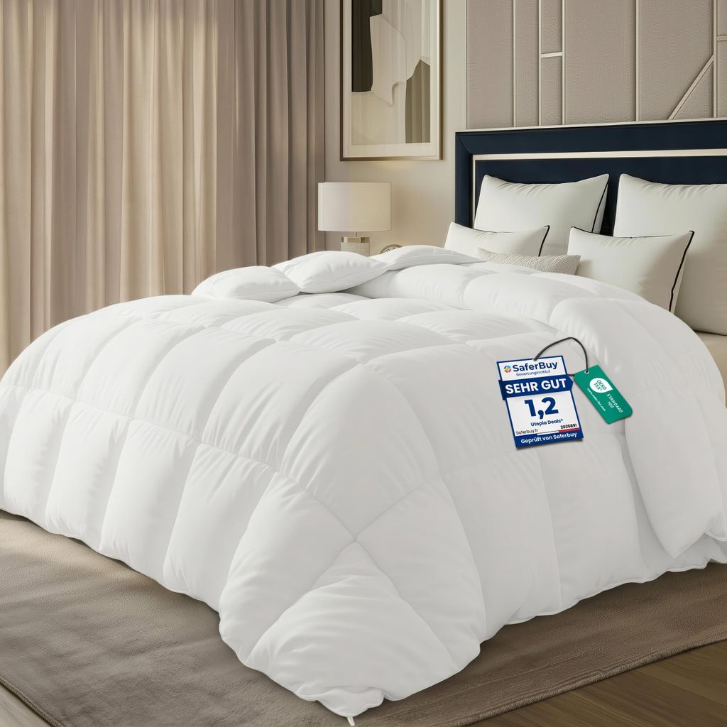 Utopia Bedding Bettdecke 220x230 cm, Steppbett mit 350 GSM Produktbild 