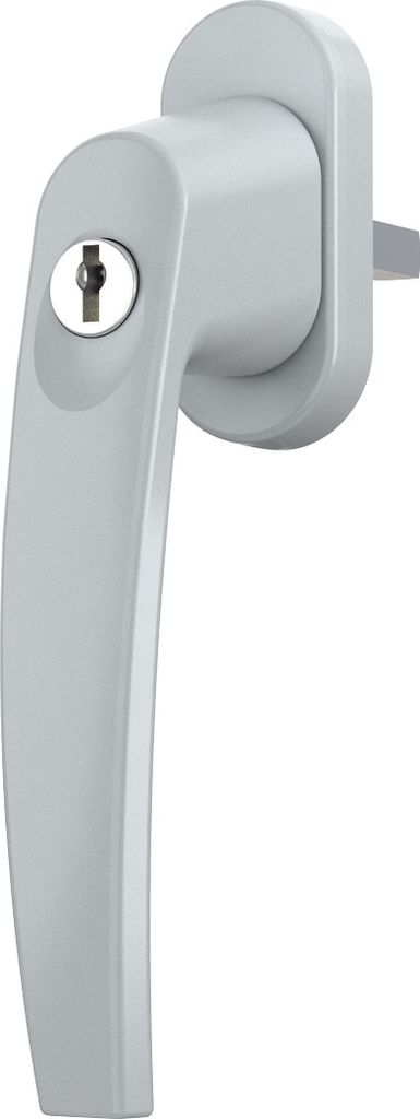 Fenstergriff Rasterolive Alu abschliessbar Kinderschutz Fensterklinke Silber