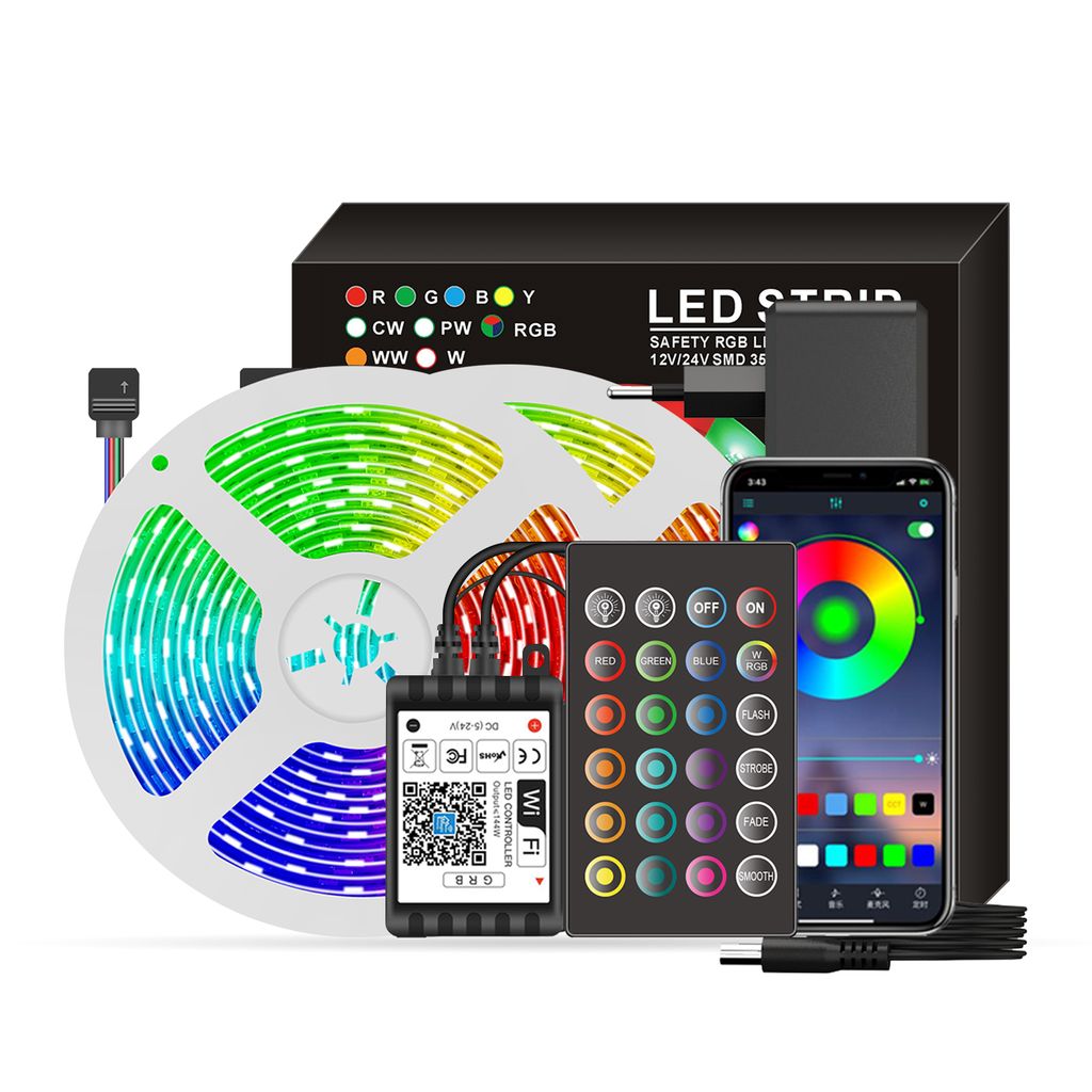 20M LED Stripe RGB Leiste Streifen 5050 Band Smart Home APP Lichterkette 12V