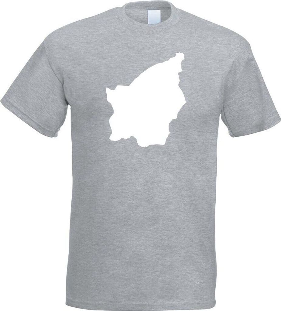 Kiwistar - T-Shirt - Graumeliert - San Marino Umriss Kontur Herren Funshirt Bedruckt Design Sprüche Spruch Motive - mit Motiv Bedruckt - Funshirt ...