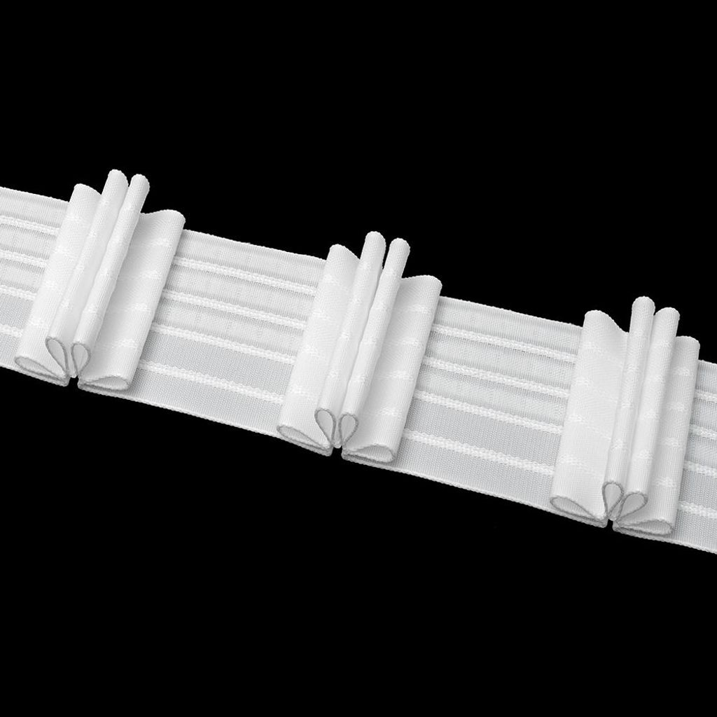 Gardinenband 50m Stehfalte Weiß-65mm 1:3.0 Kräuselband Faltenband