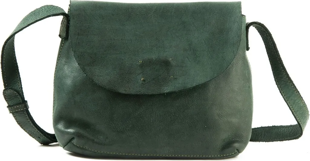 Sac à épaule bandoulière HAROLD'S Submarine Crossbag en cuir vert foncé