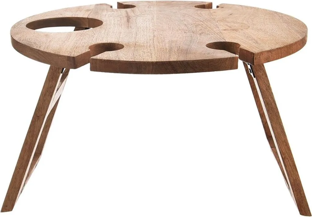 Petite table basse de jardin pliante MANGO en bois de manguier