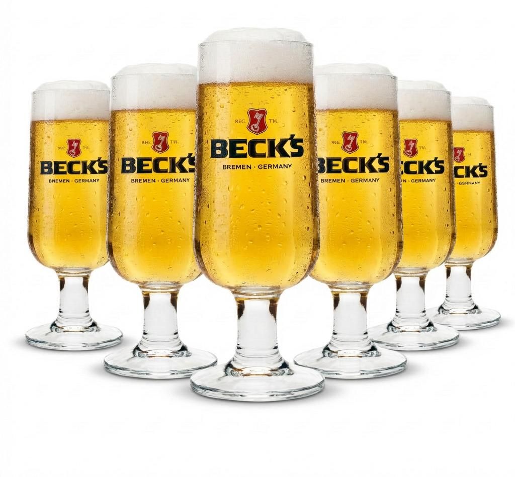 6x Becks Bier Glas 0,3l Pokal Ritzenhoff Produktbild 