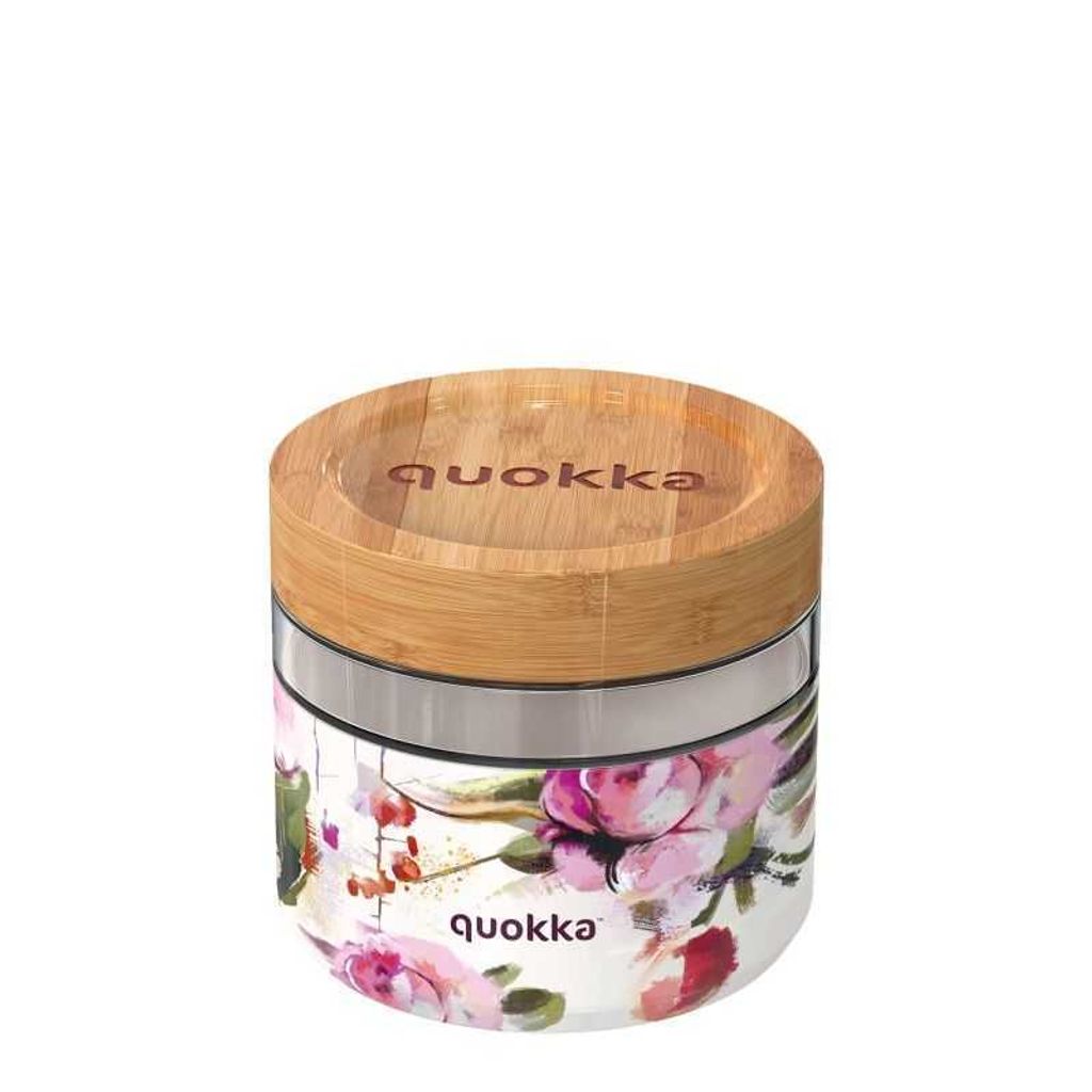 Quokka Deli, Glasbehälter für Lebensmittel DARK FLOWERS, Produktbild 