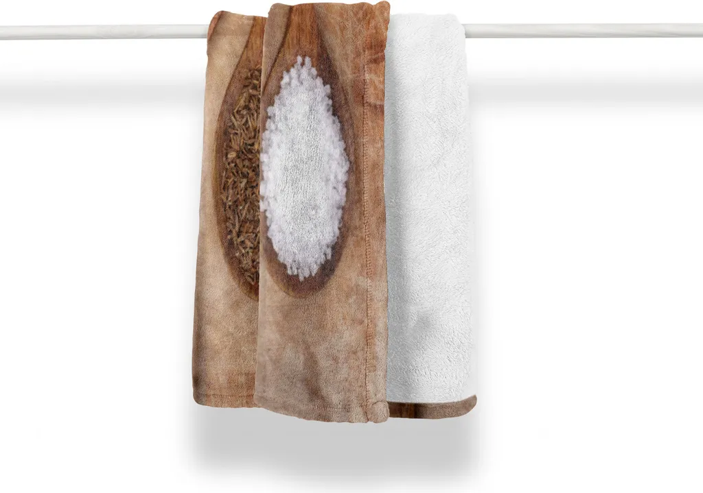ABAKUHAUS Coperta morbida in flanella e pile, Spoonful Aromatic Elements, morbida e confortevole per interni ed esterni, 125 x 175 cm, multicolore