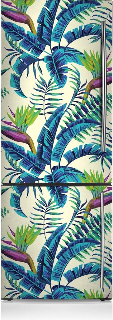 Aufkleber Kühlschrankmagnete Dekoration Kühlschrankfolie 60x190 cm - Tropisches Bild