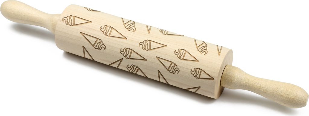 Ice Cream - Gravierter Nudelholz für Backliebhaber, Marke Art-Dog