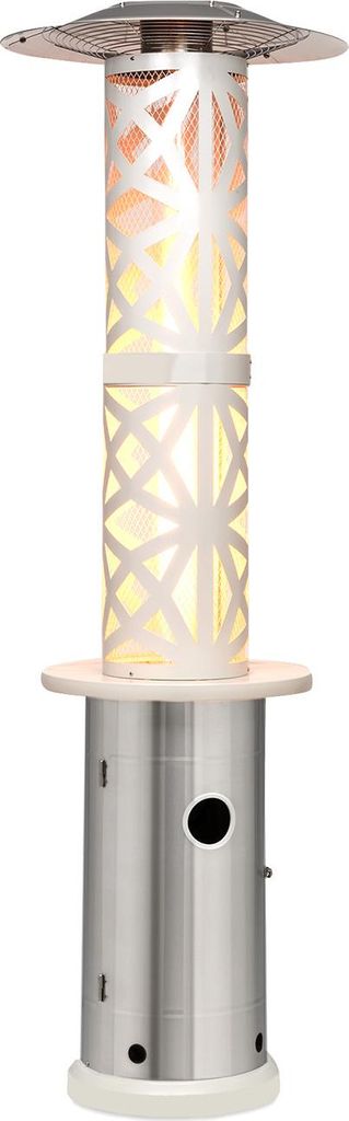 Blumfeldt Terrassenheizer, Outdoor-Gasheizstrahler, Heizpilz Gas für Terrasse, Garten & Balkon, Terrassen-Heizer mit Elektrischer Zündung, 360°F...