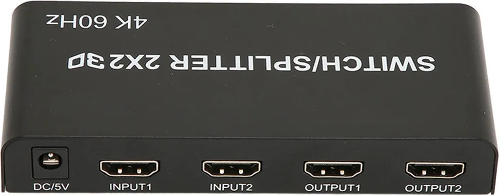 Commutateur HDMI 4K 2 entrées 2 sorties Plug-and-Play Format Compact - 5