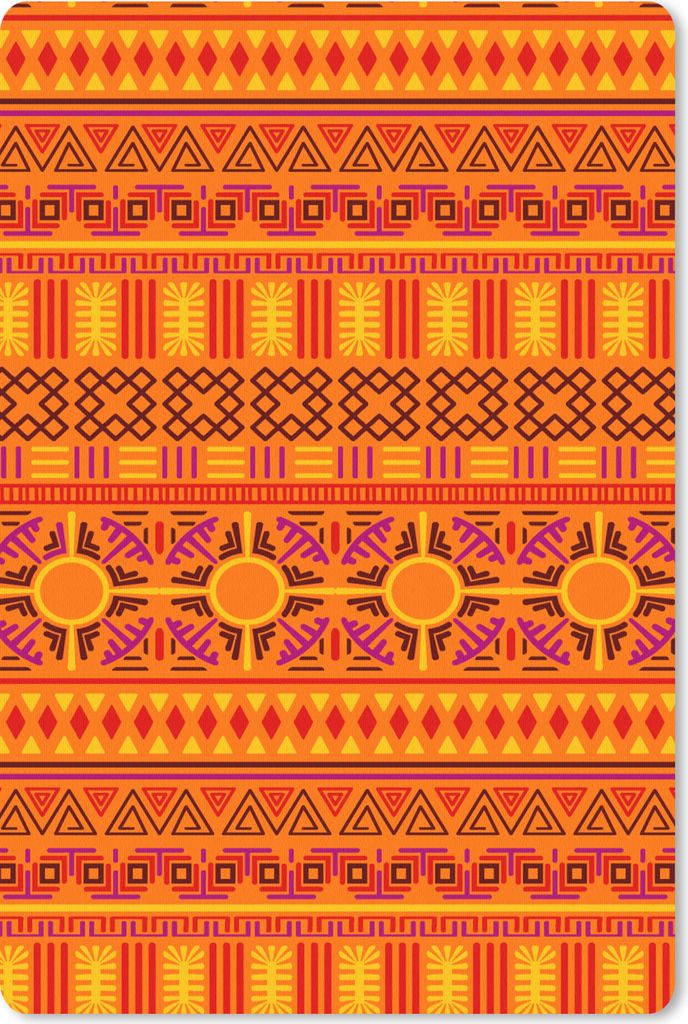 MuchoWow Mauspad Mousepad Muster - Orange - Sonne 18x27 cm - Mousepads - Maus Mat - Pad - Mausunterlage