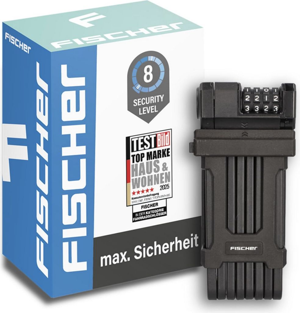 FISCHER PROTEC FN110 skládací zámek na kolo Délka: 1 100 mm Obrázek produktu 5