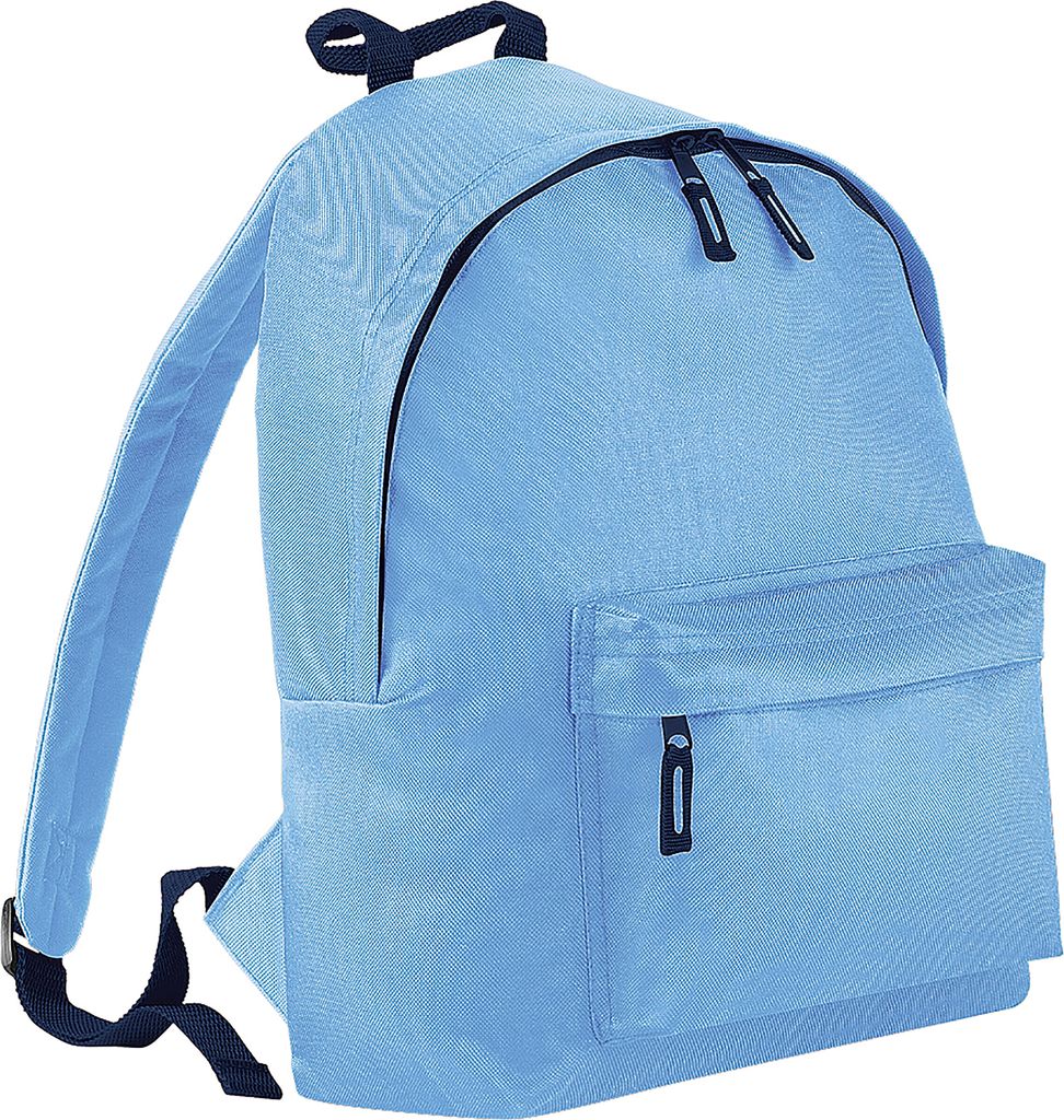 BagBase BG125 | Original Fashion Backpack / Rucksack | 31 x 42 x 21 cm - Farbe: Sky Blue/French Navy - Größe: 31 x 42 x 21 cm