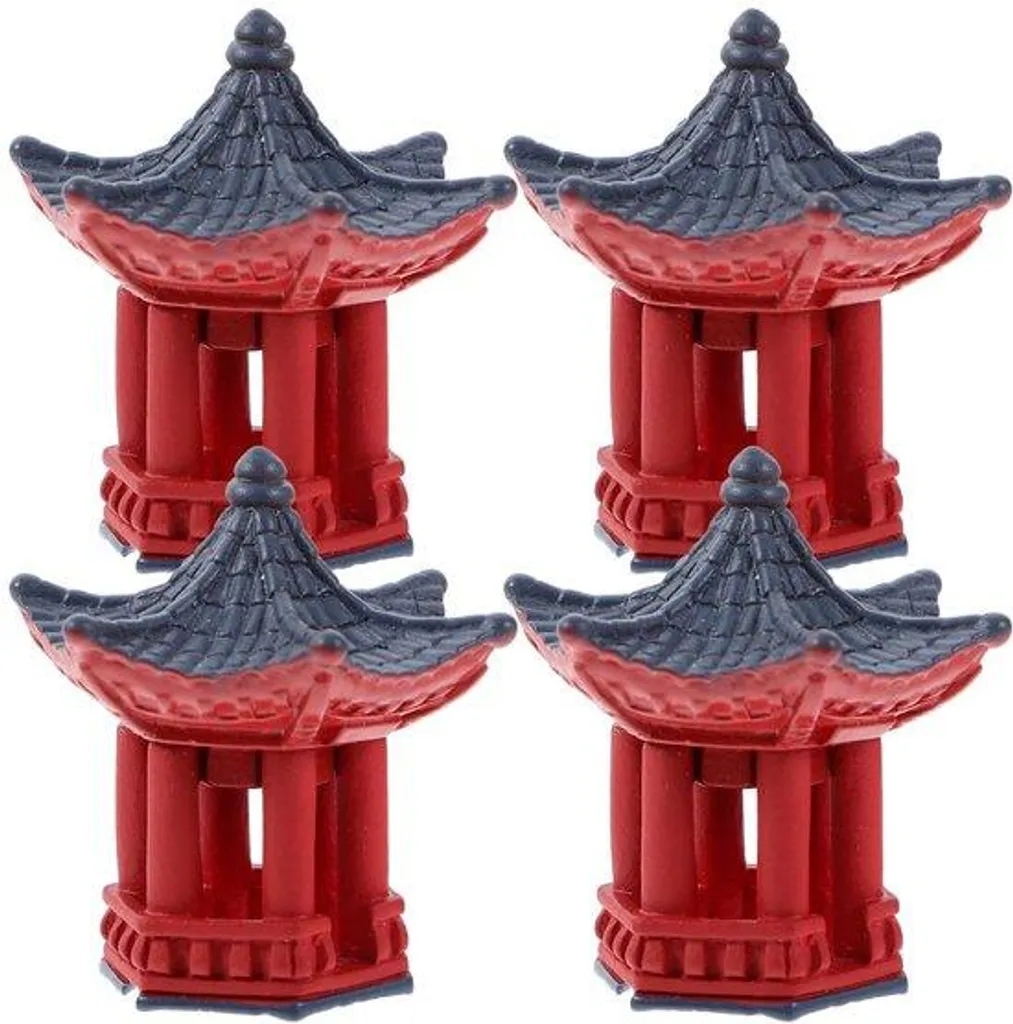 Lanterne miniature japonaise lot de 4 pièces pour décor de jardin Zen