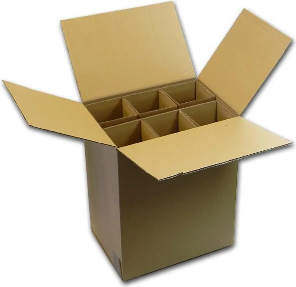 Carton bouteille anti-casse lot de 50 pour expédier 6 bouteilles sans risque