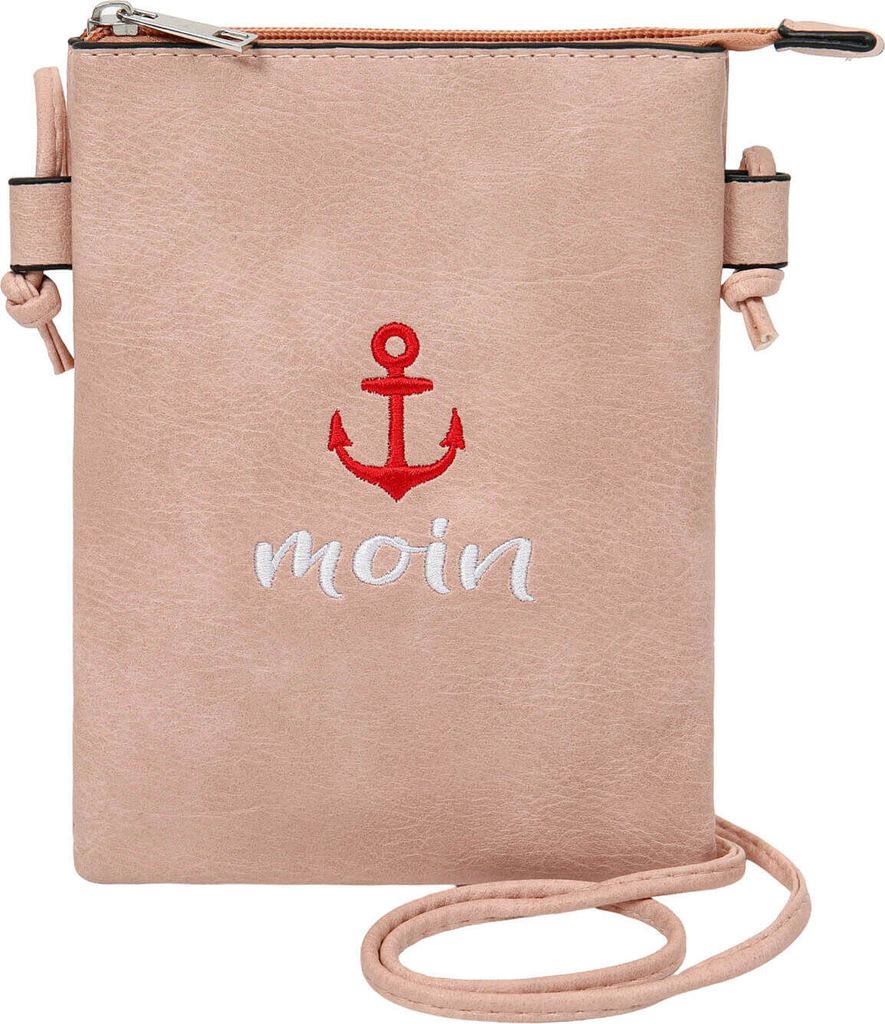 Leoberg Crossbag Tasche aus Kunstleder - Umhängetasche in 313131-Rosa-31