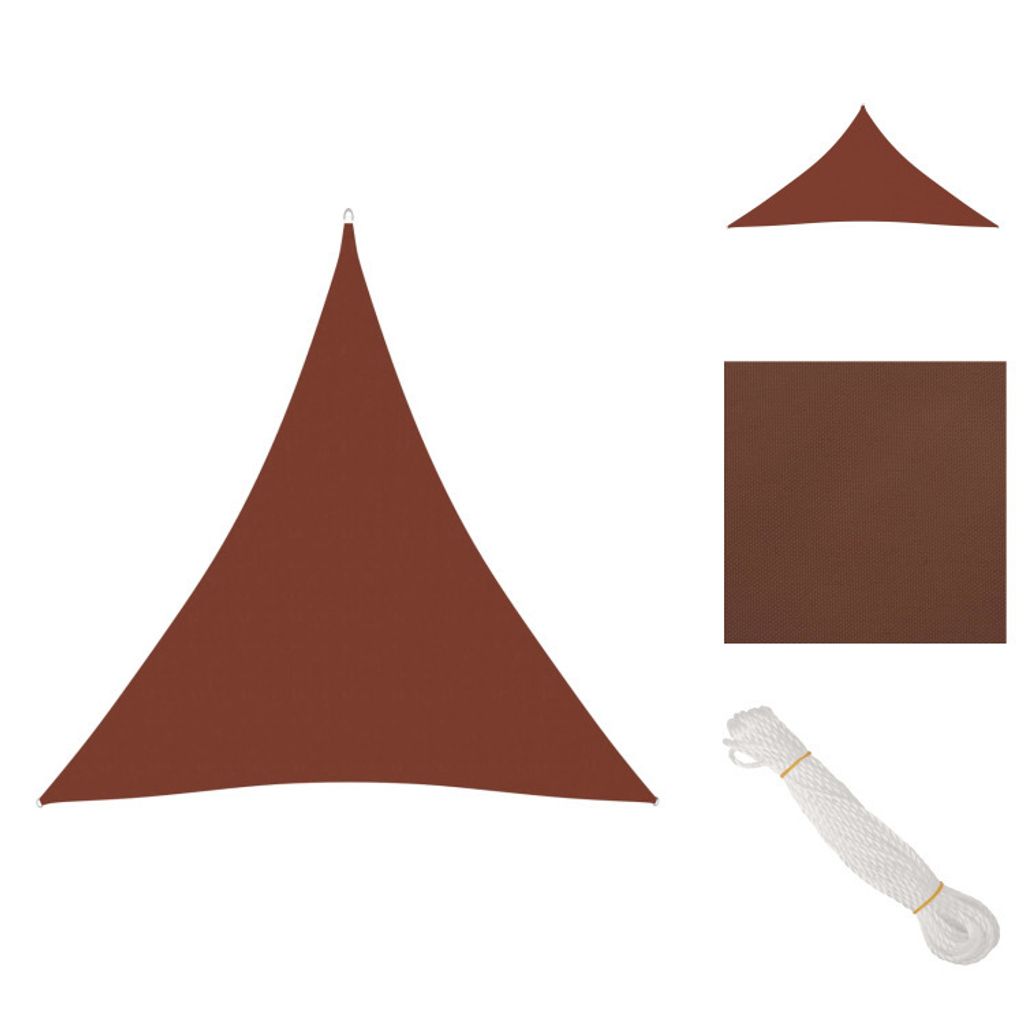 vidaXL Sonnensegel Oxford-Gewebe Dreieckig 4,5x4,5x4,5 m Terrakottarot - Sonnenschirme & Sonnenschutze