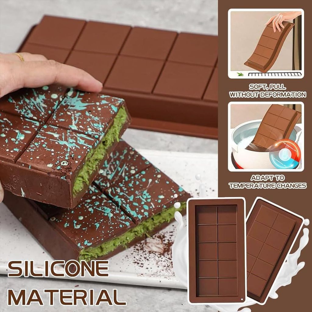 Schokoladenform Silikon Tief Schokoladentafel Form 2 Stück Produktbild 3