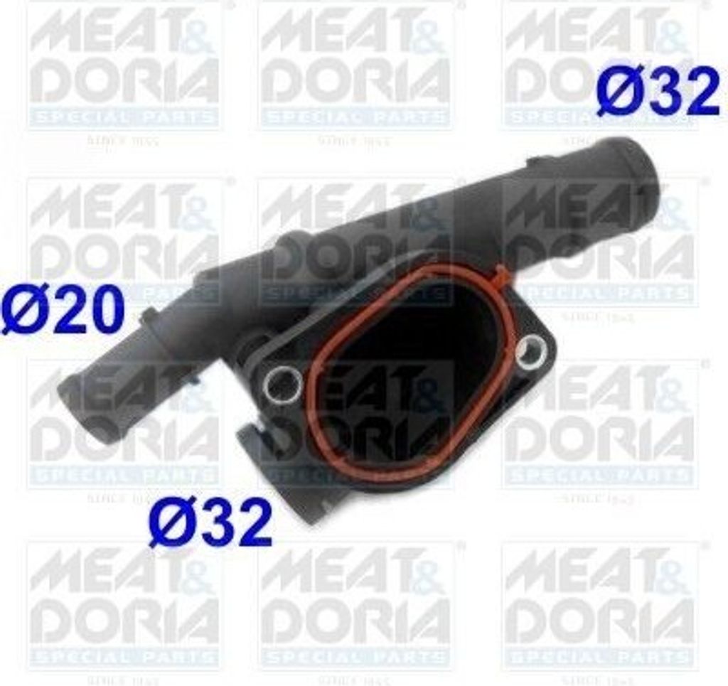 MEAT & DORIA 93249 Kühlmittelflansch für VW Golf V Schrägheck (1K1) Wasserflansch