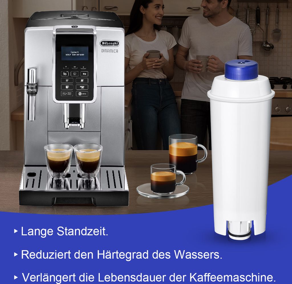 6er Wasserfilter Kaffeevollautomat für Delonghi Produktbild 3